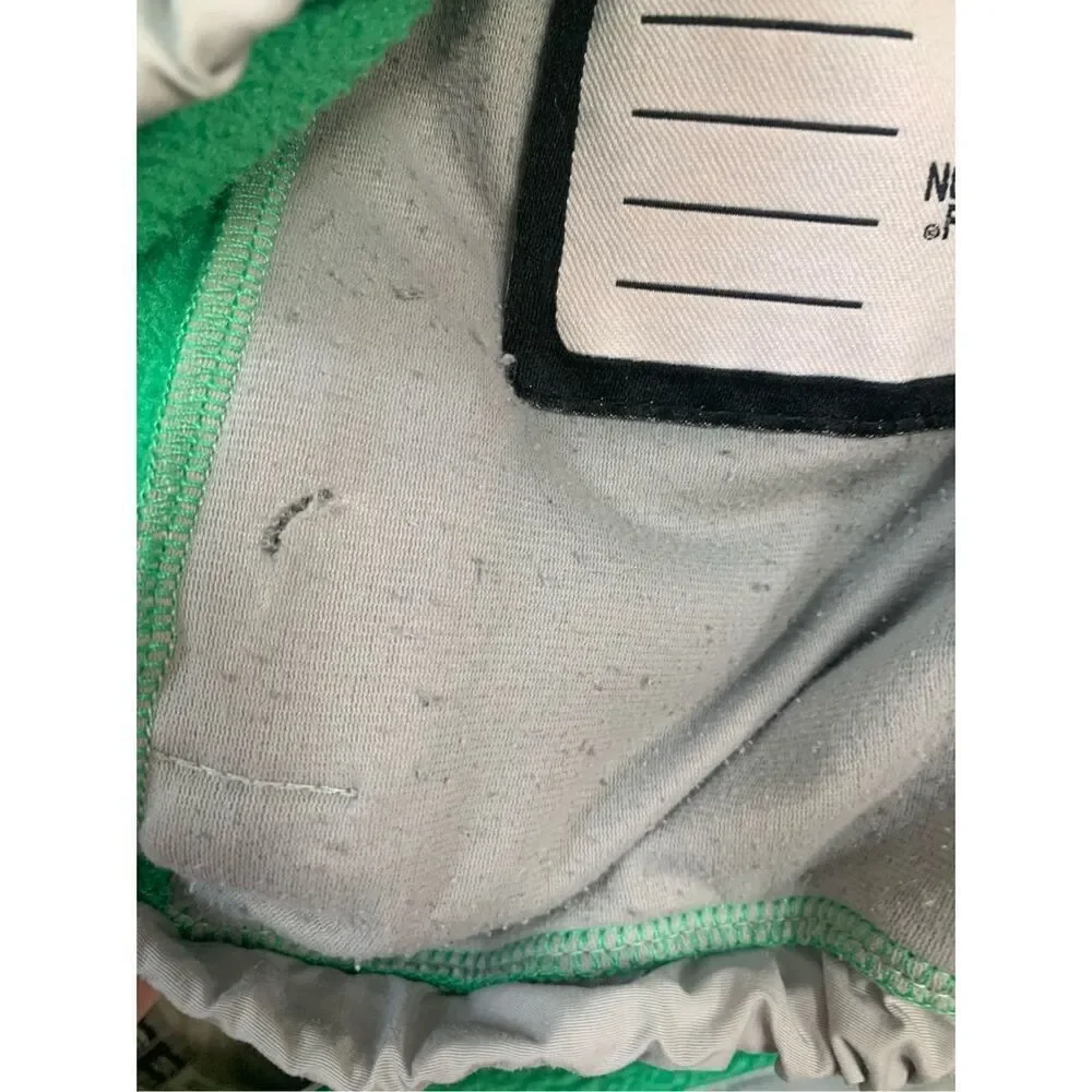 The North Face Girls Denali jacket green and gray zip up fleece Large